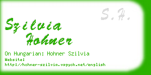 szilvia hohner business card
